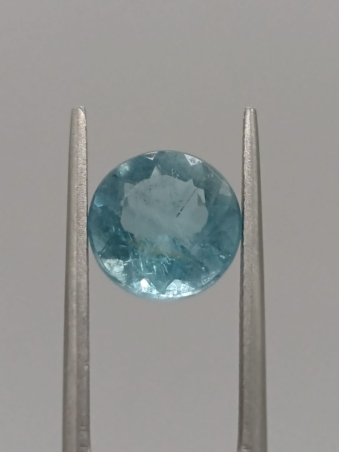 Aguamarina circular de 2.91ct